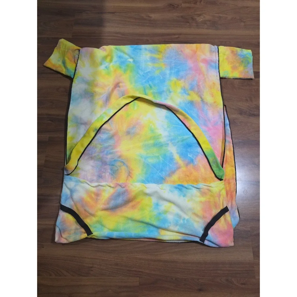 Pool Lounger Towel Multicolor New Tie-Dye Side Pockets